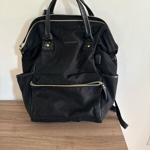 Kipling Black Backpack with Gold Zippers